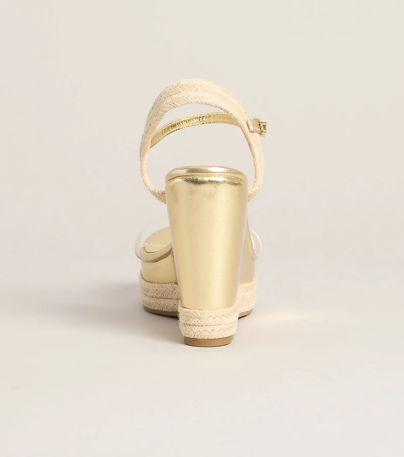 Escape The City Metallic Wedges