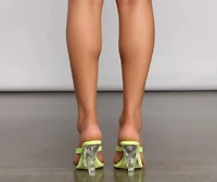 Look At Her Lucite Wedges