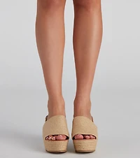 Summertime Chic Straw Wedges