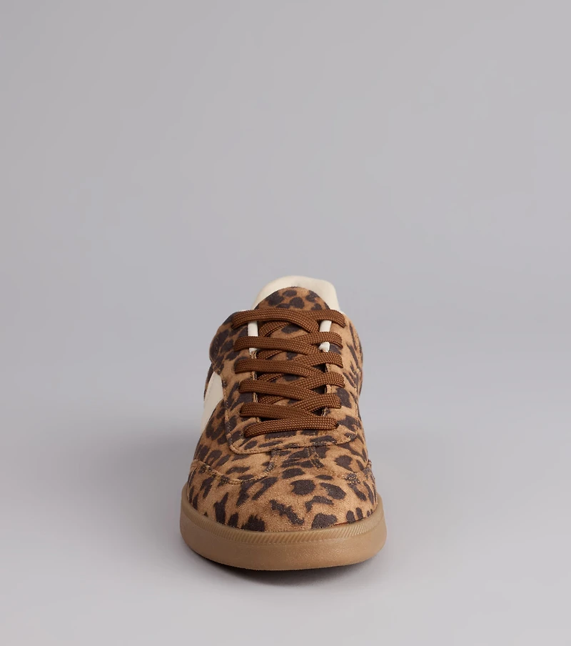 Wild Stride Suede Leopard Sneakers