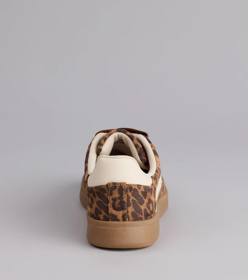 Wild Stride Suede Leopard Sneakers