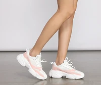 Pop of Pink Chunky Sneakers