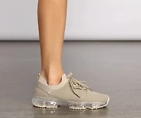 the Clear Knit Sneakers