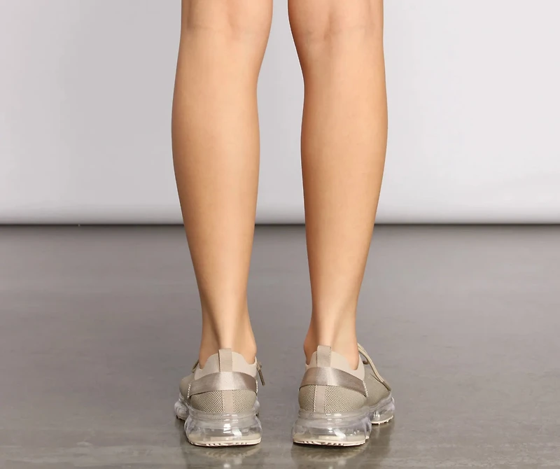 the Clear Knit Sneakers