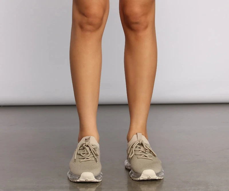 the Clear Knit Sneakers