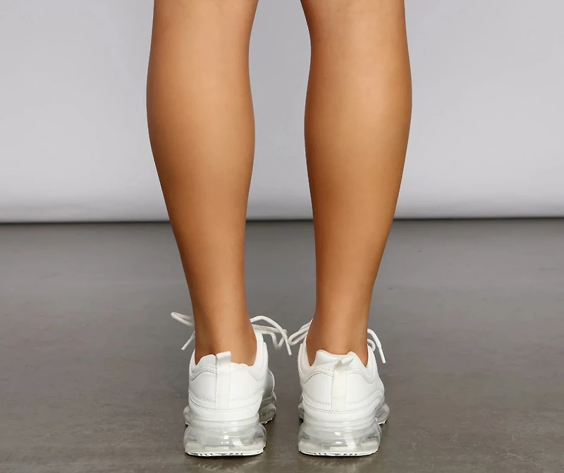 Casual Vibes Faux Leather Jelly Sneakers