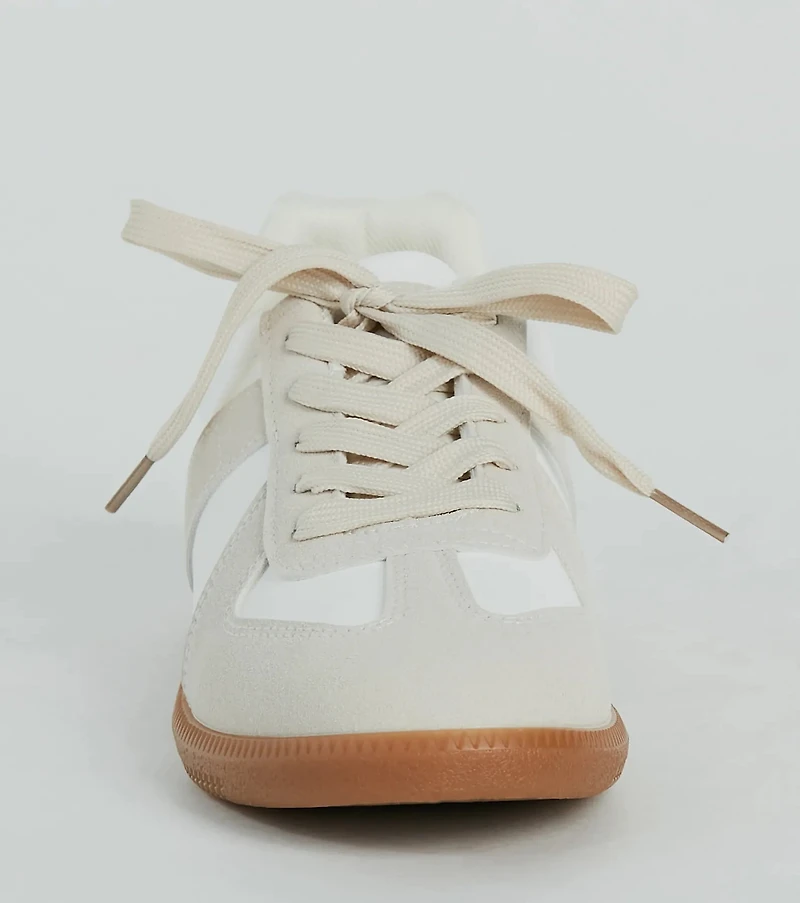 Casual Stand Out Faux Leather Suede Sneakers
