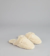 Lounge Edit Fuzzy Mule Slippers