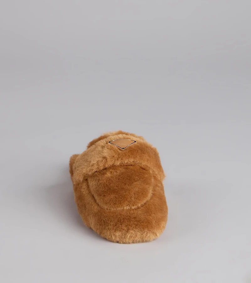 Lounge Edit Fuzzy Mule Slippers