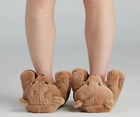 Adorable Teddy Bear Plush Slippers