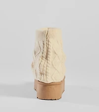 Cozy Vibes Cable Knit Platform Slippers