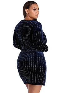 Plus Cassie Velvet Wrap Dress