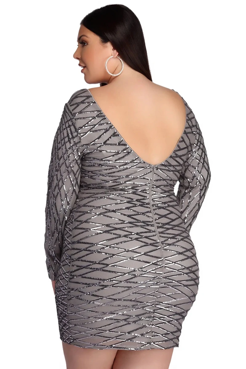 Plus Elysse Steal The Show Sequin Dress