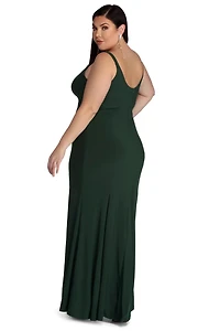 Plus Addie Formal High Slit Dress