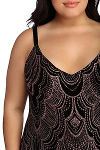 Plus Roseanna Formal Glitter Dress
