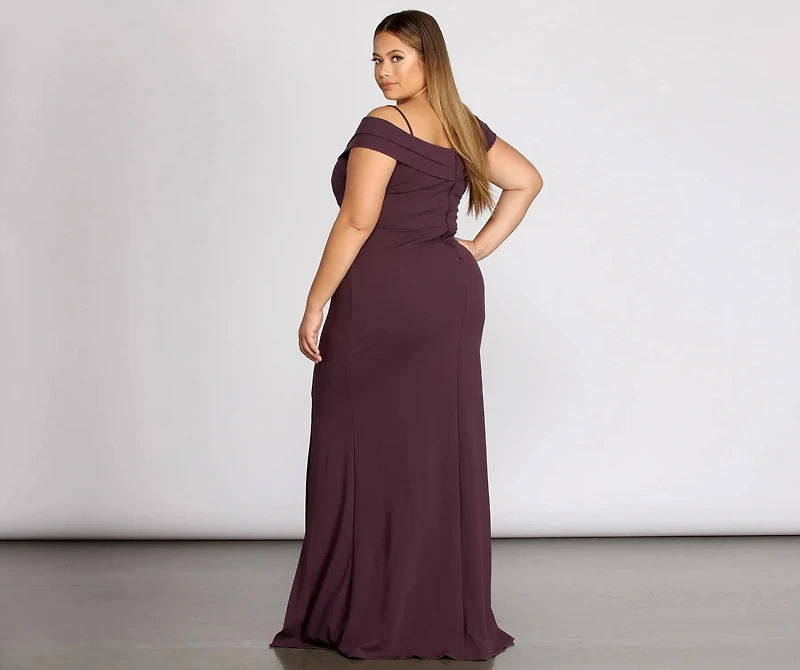 Plus Aurora Formal High Slit Mermaid Dress