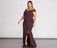 Plus Aurora Formal High Slit Mermaid Dress