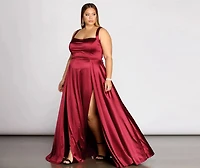 Plus Eve Double Slit Formal Dress