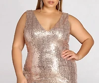 Plus Harmony Sparkling Sequin Dress