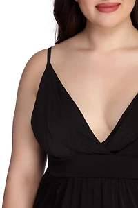 Plus Galilea Formal High Slit Dress