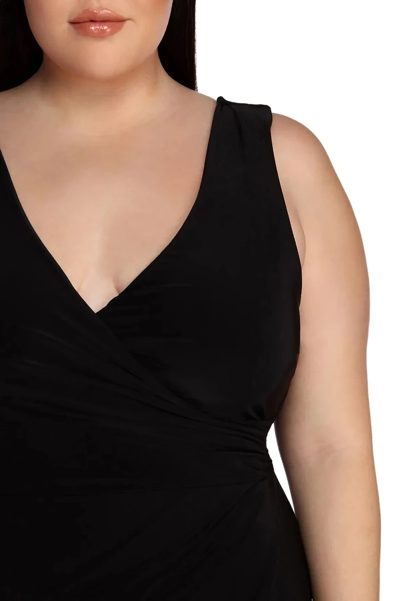 Plus Karla Formal Wrap Dress