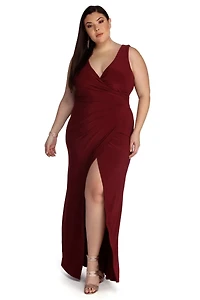 Plus Karla Formal Wrap Dress