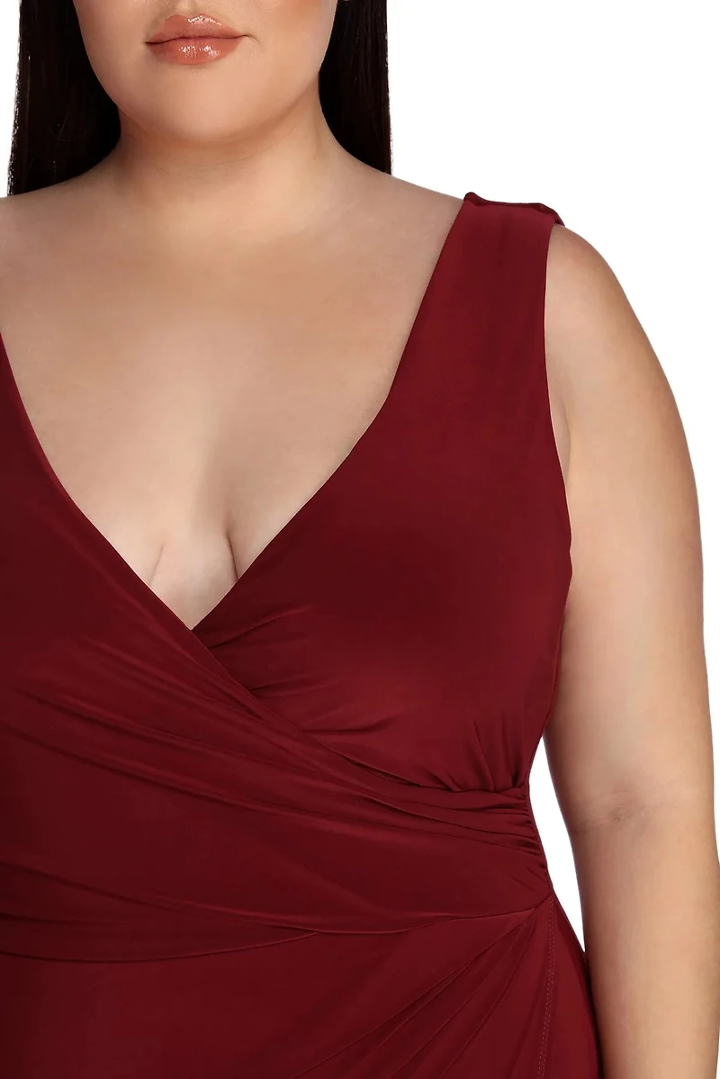 Plus Karla Formal Wrap Dress