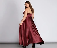 Daria Formal High Slit Satin Dress