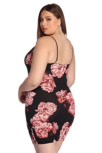 Plus Floral Fascination Midi Dress