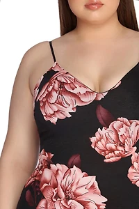 Plus Floral Fascination Midi Dress