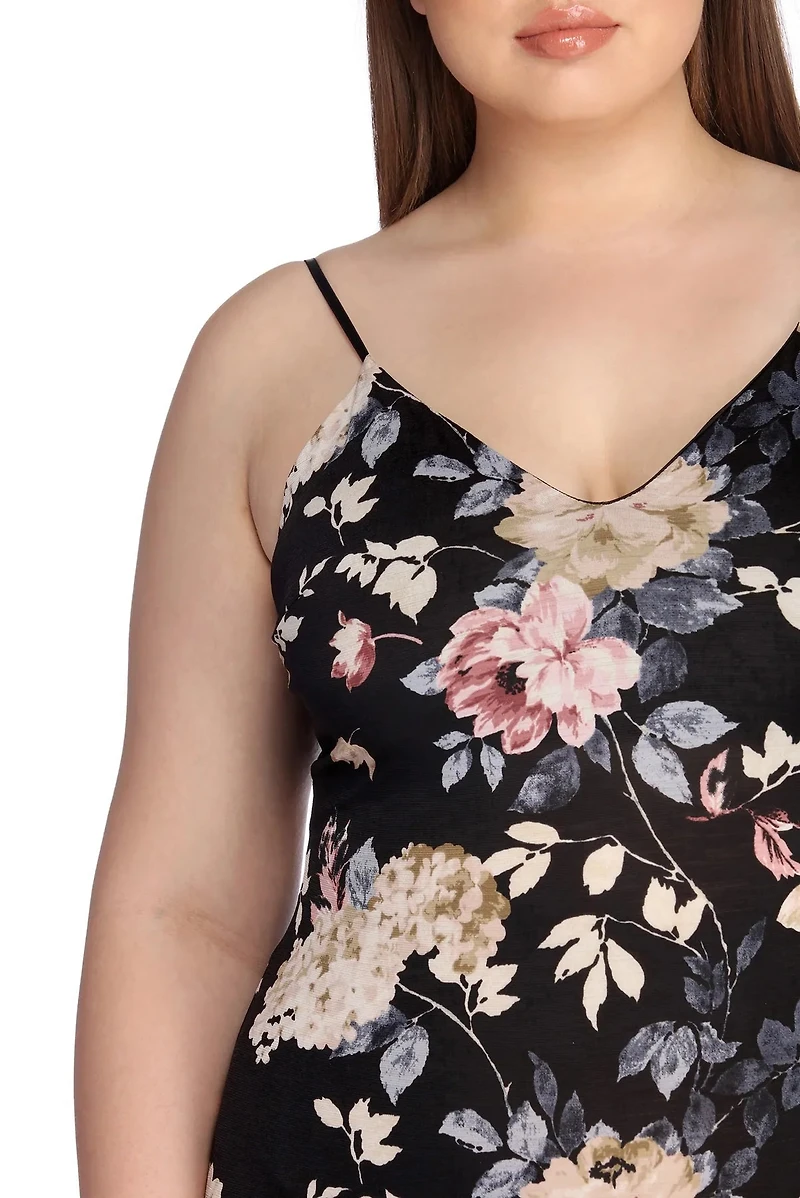 Plus Floral Fascination Midi Dress
