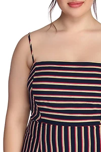 Plus Striped Style Dress
