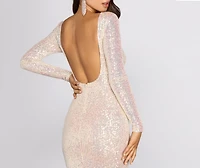Desirae Sequin Midi Dress