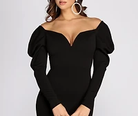 Fiona Crepe Midi Dress