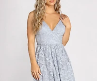 Lyra Glitter Lace Party Dress