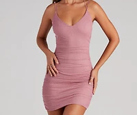 Kylie Rhinestone Mesh Mini Dress
