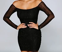 Winona Heat Stone Off Shoulder Dress