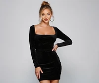 Shelby Rhinestone Velvet Bodycon Dress