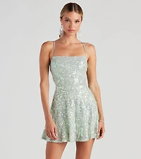 Julianna Sleeveless Sequin Party Dress