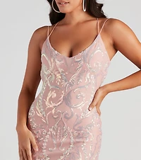 Virginia Sequin Strappy Party Dress