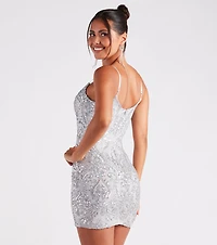 Layla Formal Sequin Bodycon Mini Dress