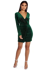 Cassie Velvet Wrap Dress