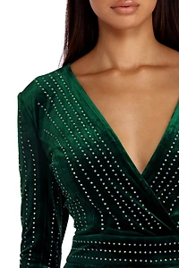 Cassie Velvet Wrap Dress
