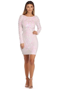 Gemma Iridescent Sequin Dress