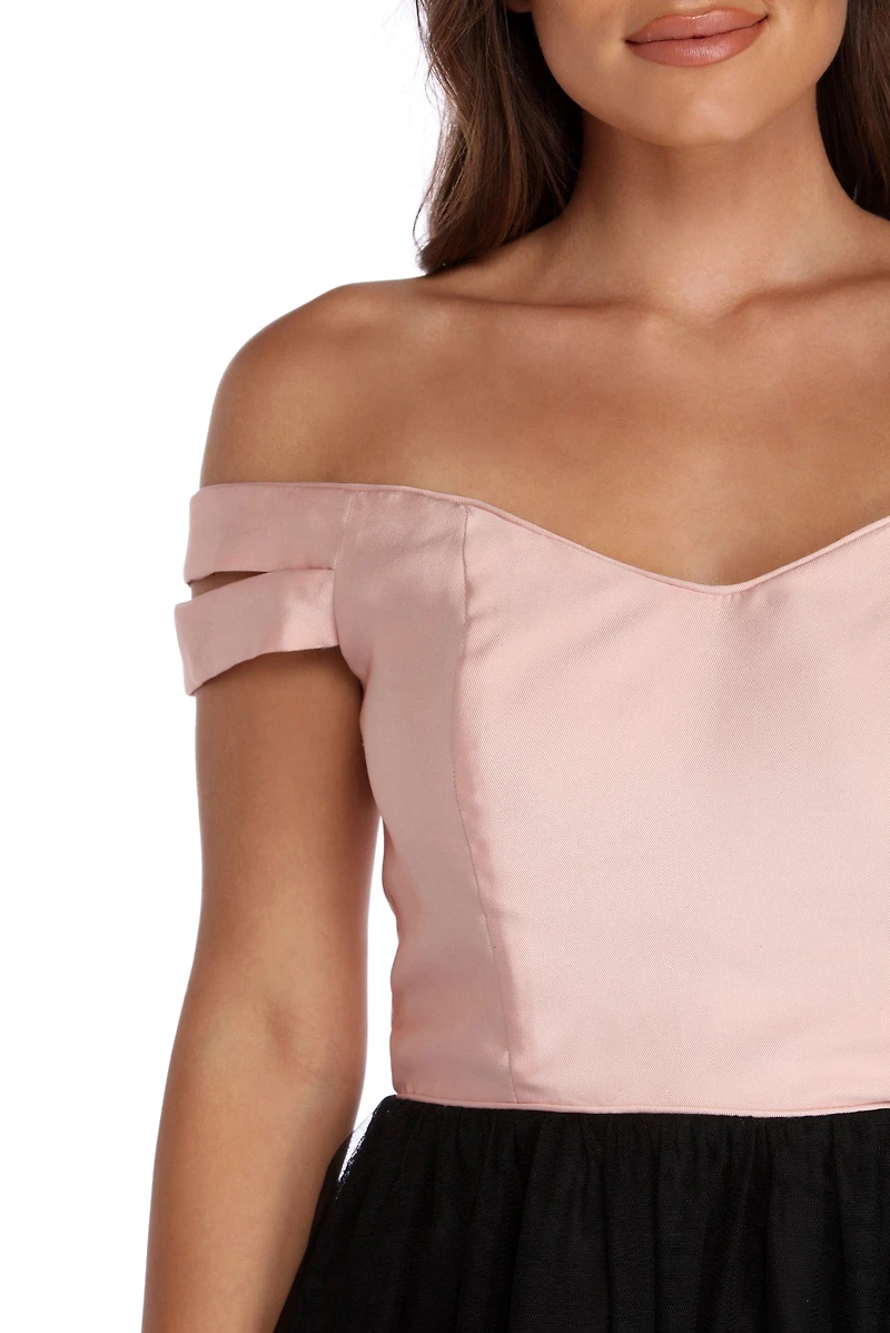 Katie Off The Shoulder Tulle Dress