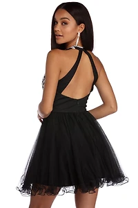 Molly Formal Halter Tulle Dress