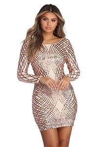 Elysse Steal The Show Sequin Dress