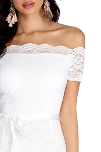 Faith Formal Midi Lace Dress