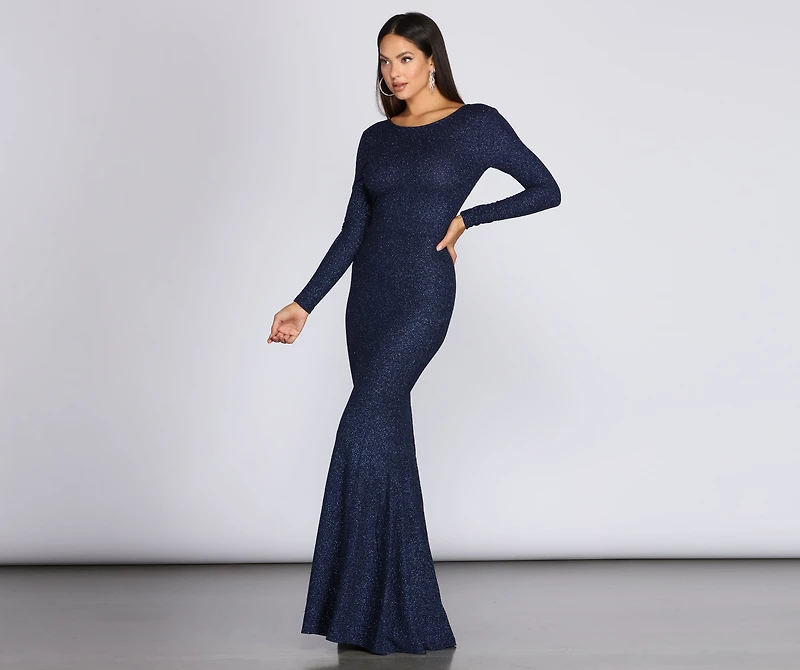 Whitney Glitter Knit Gown