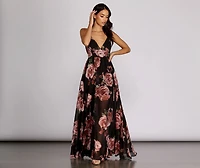 Astrid Chiffon Floral Gown